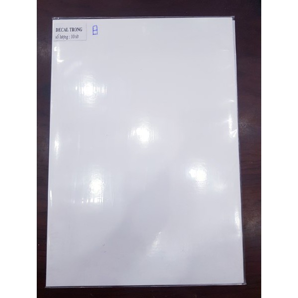 Giấy decal trong A4 (Xấp 10 Tờ)