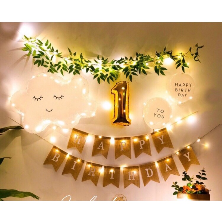 [Ảnh thật] Set trang trí sinh nhật lung linh HPBD (COMBO 46)