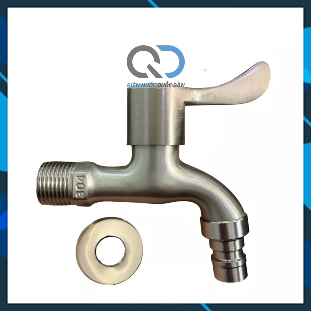 Vòi nước - Vòi hồ tay gạt - Vòi Máy Giặt Inox SUS304 cao cấp - Không rỉ sét