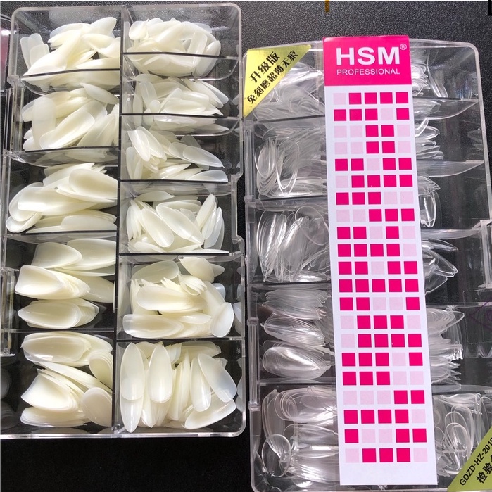 MÓng Úp Hsm Phom Bầu ( Hạt Na ) Hộp 500 Móng Chuẩn Phom