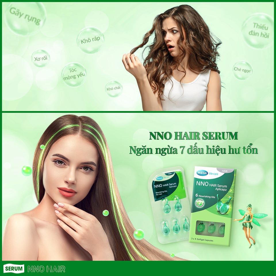 Dầu dưỡng tóc - NNO HAIR SERUM – (Hộp 3 vỉ - 15 viên)