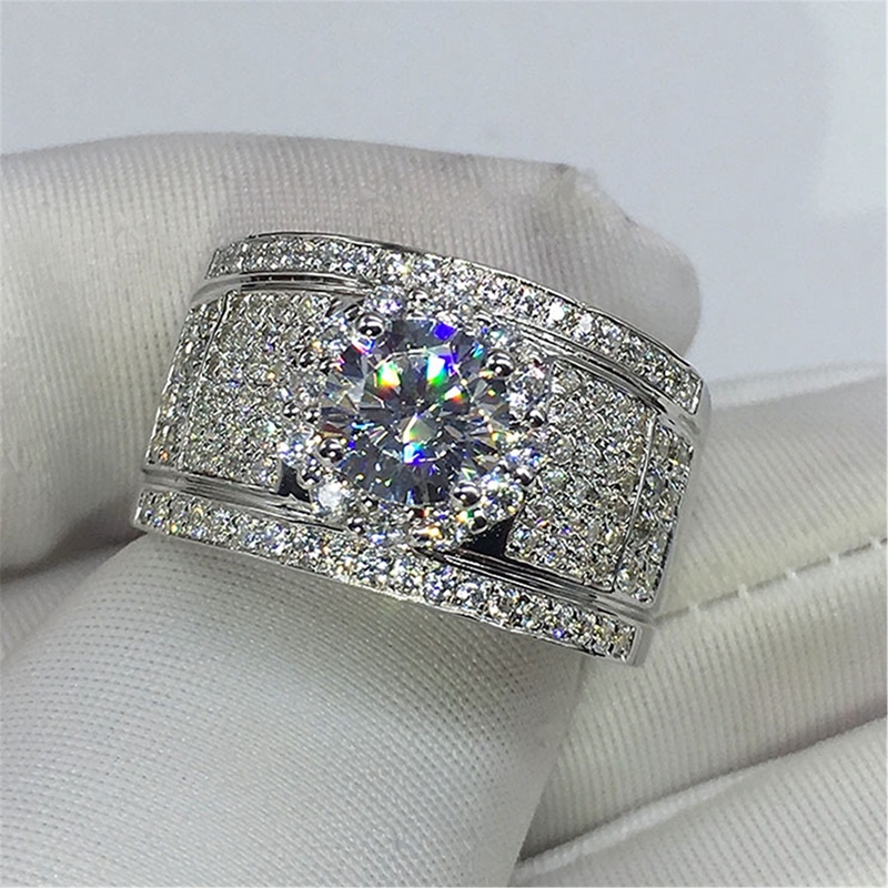 Nhẫn Cưới Thời Trang Đính Đá Zircon