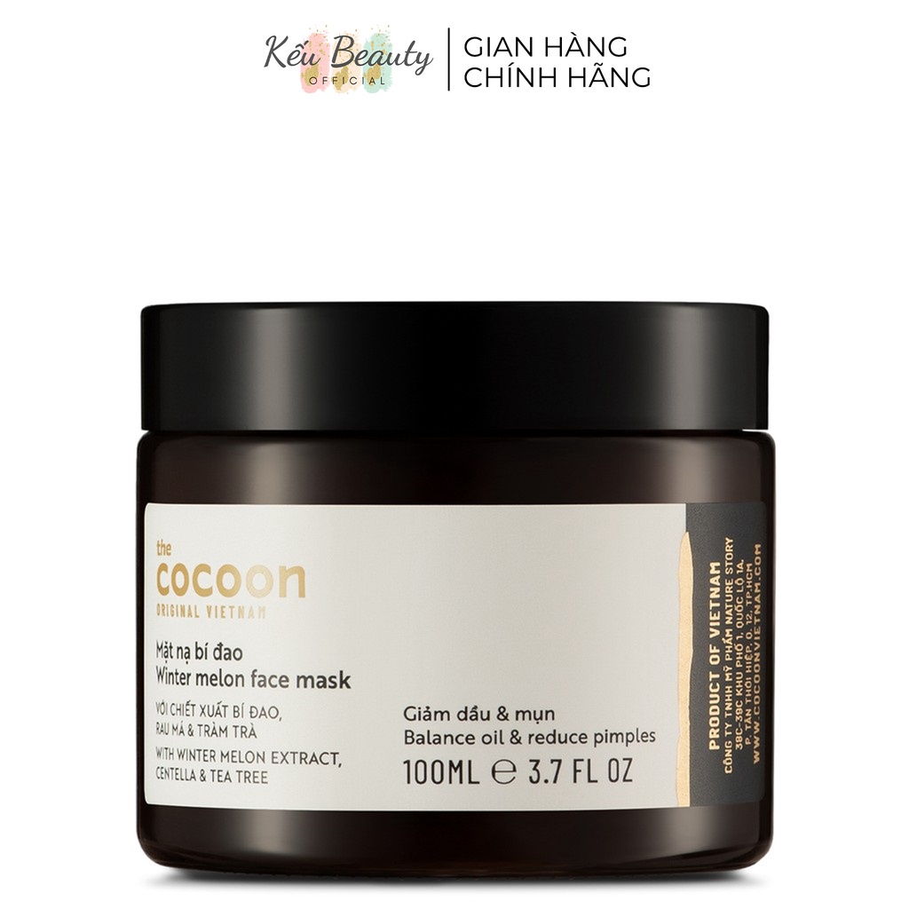 Mặt nạ bí đao Cocoon Winter Melon Face Mask kiềm dầu giảm mụn 100ml