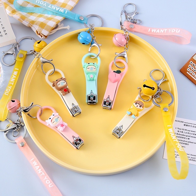 Móc khóa kèm bấm móng tay cute, tiện lợi vô cùng móc balo, túi xách phụ kiện - Cutegifts.vn