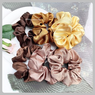 [Ảnh thật]CỘT TÓC VẢI SCRUNCHIES LỤA SATIN TÔNG NÂU SANG TRỌNG-THỜI TRANG HÀN QUỐC NỮ PHỤ KIỆN GIÁ RẺ ĐẸP