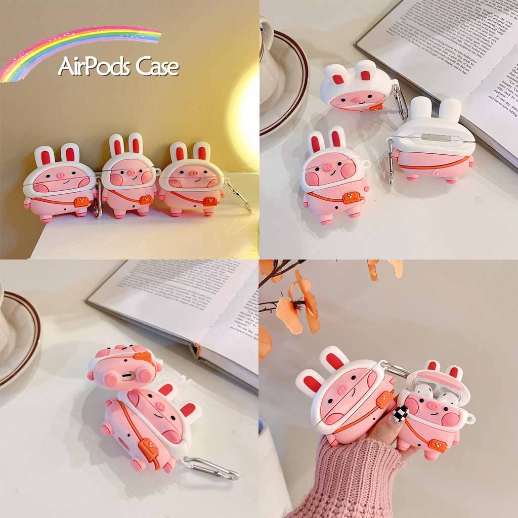 Vỏ Bảo Vệ Hộp Sạc Tai Nghe Airpods 3 Pro 2 3 Pro Họa Tiết Chú Heo Đáng Yêu Phong Cách Mới 2021 Ốp