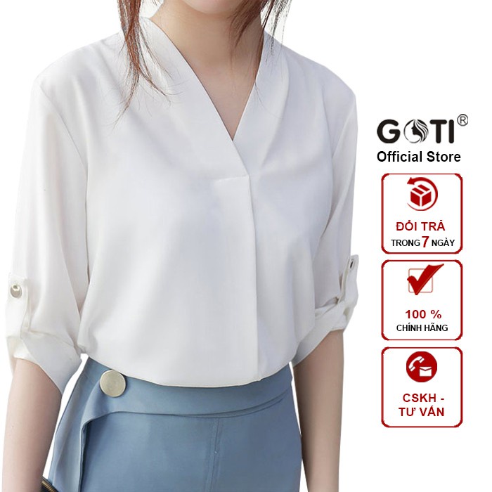 - Áo Công Sở Nữ Kiểu Hàn Quốc Đẹp Cao Cấp Cổ V Vải lụa Tay Lỡ Màu Trắng, Vàng, Hồng, Đen 3084 3099