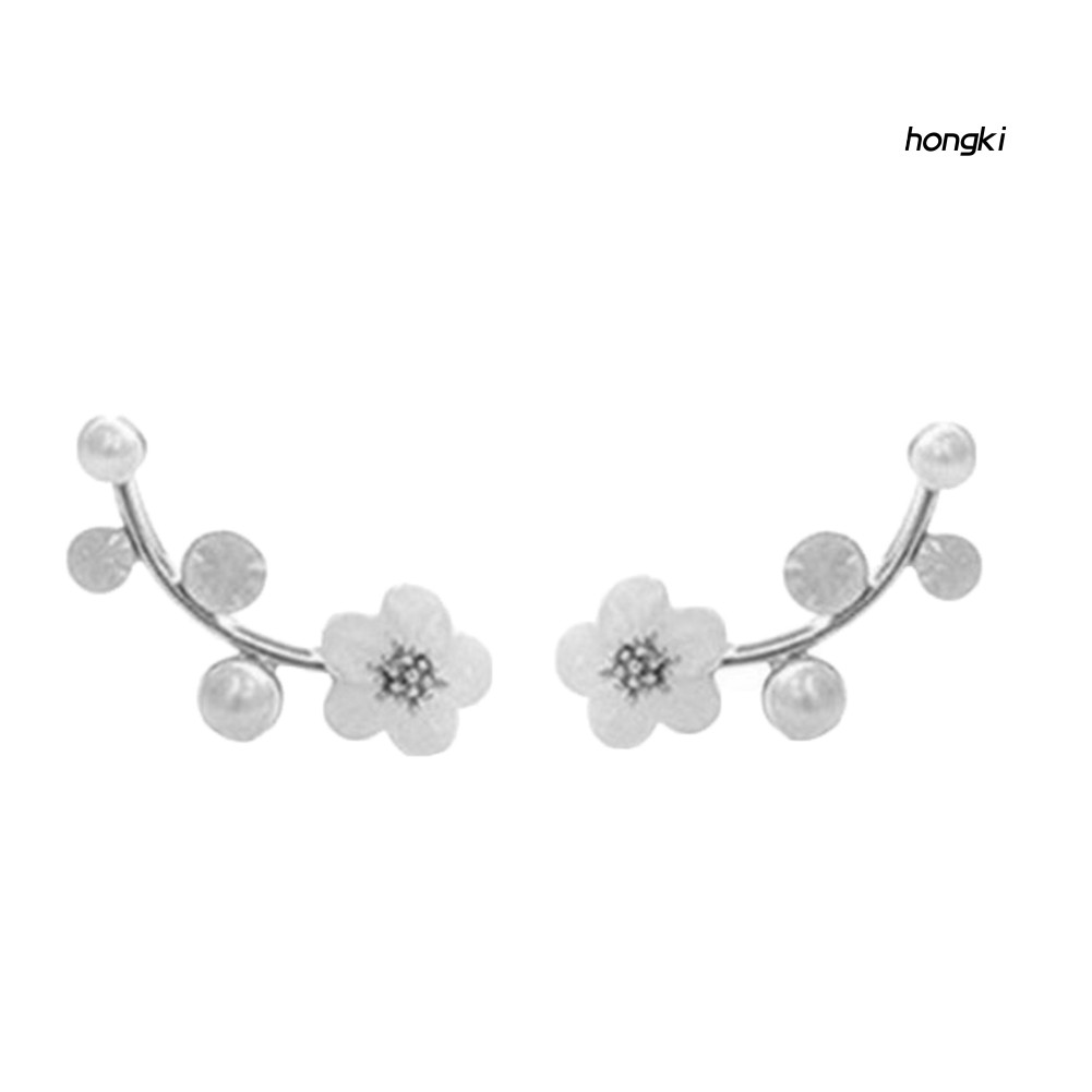 Bông tai hình hoa lá nhẹ nhàng thanh lịch cho nữ