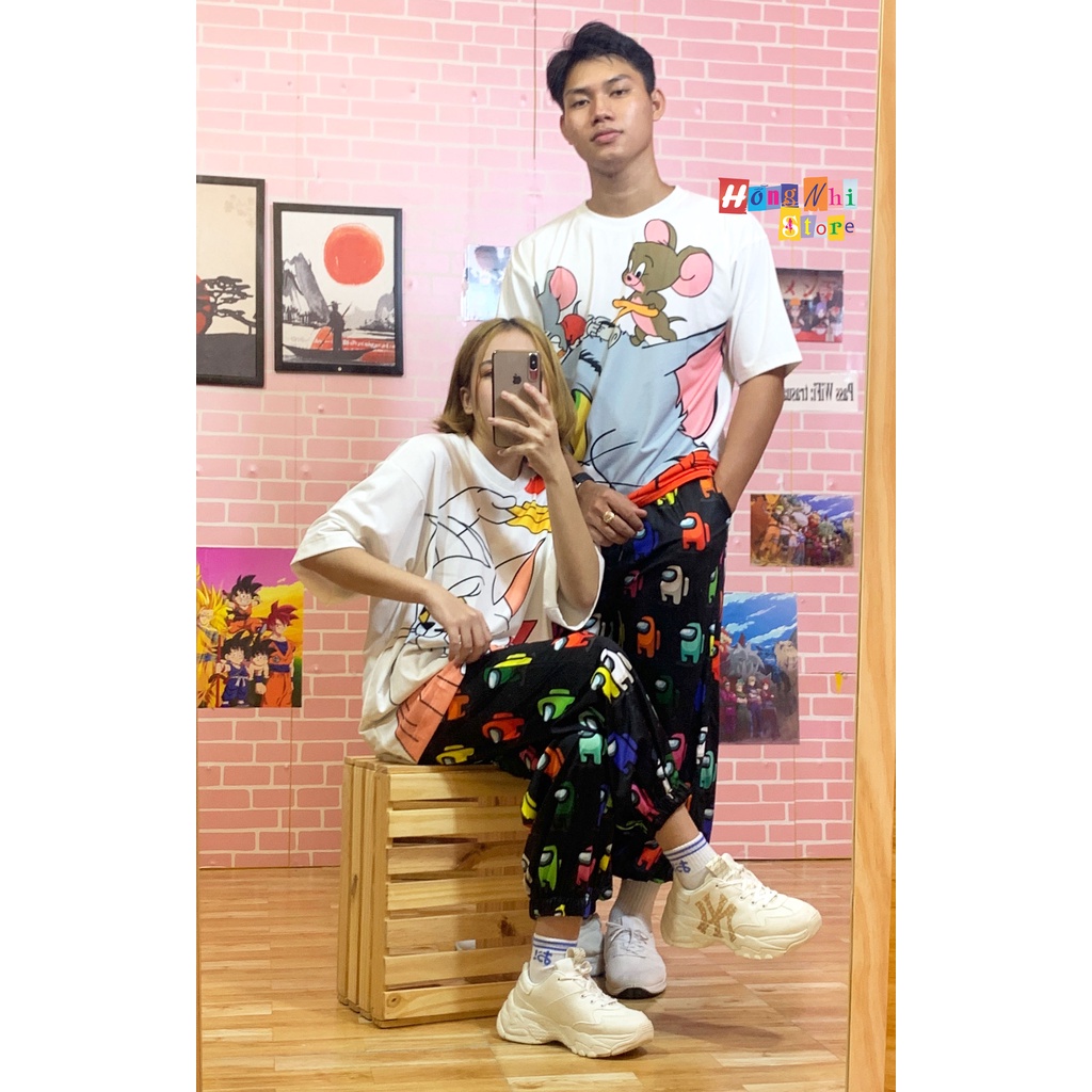 Quần Hoạt Hình Dài Bo Lai Hình Lego Cartoon Pant V2 Oversize Ulzzang Unisex - MM