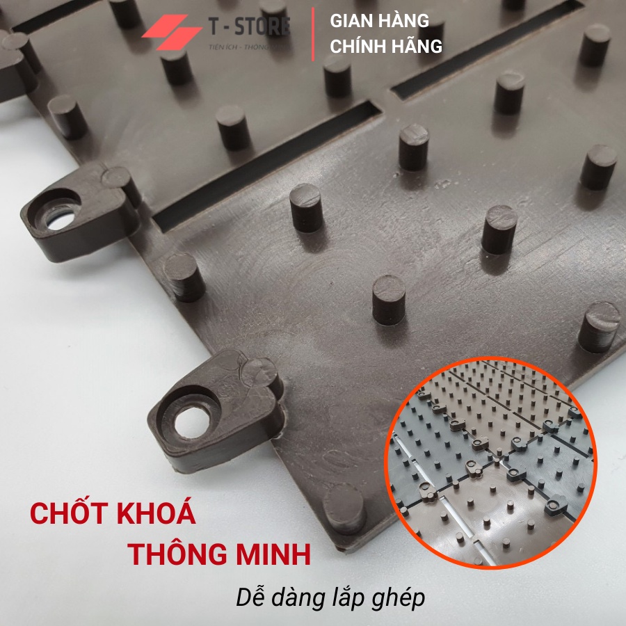 Vỉ nhựa lót sàn ban công T-Eco 450g. Lót bể bơi chống trơn, Lót Nhà Tắm, Sân Vườn, Tiểu Cảnh, Bể Cá Koi.