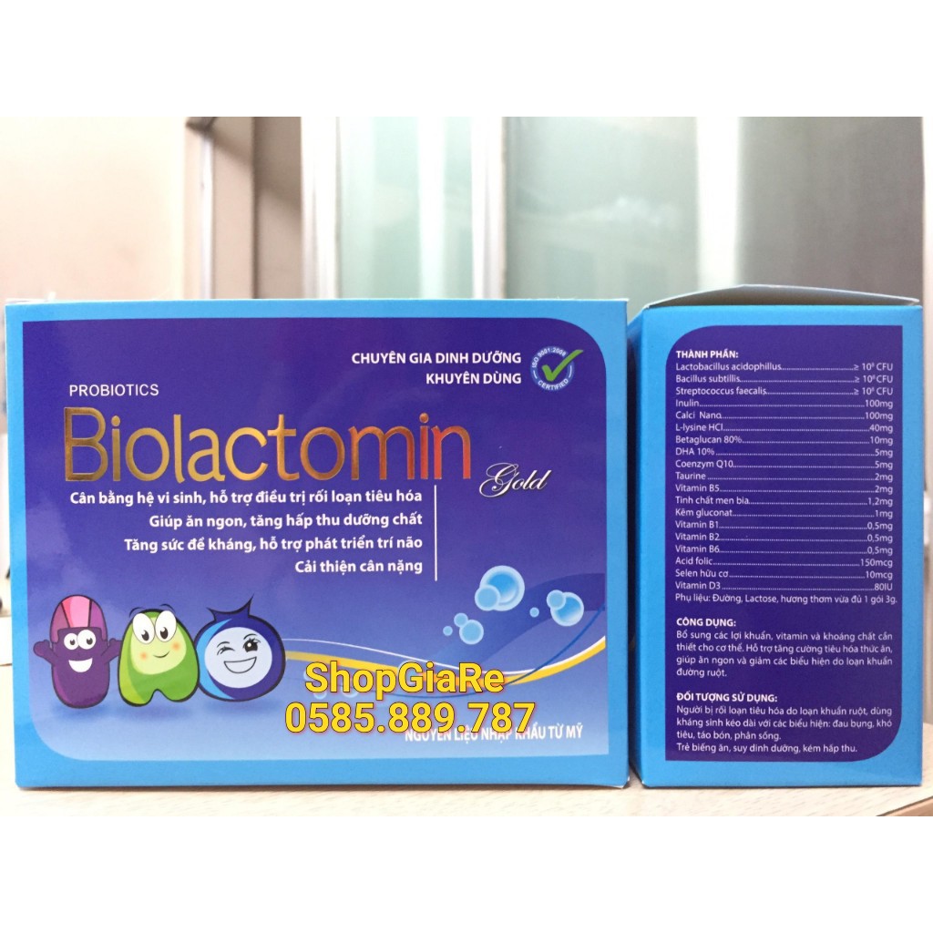 Cốm ăn ngon Biolactomin gold giúp bé ăn ngon, ngủ tốt, bé hấp thu dễ hơn, tăng cường sức đề kháng gói