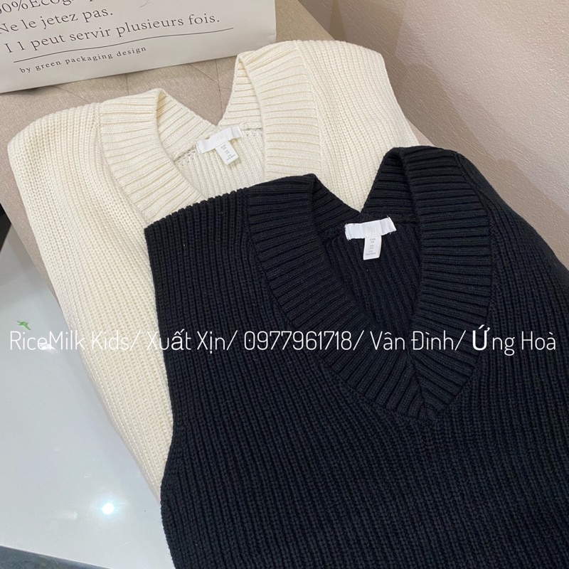 Áo len gile len Hm 2 màu xuất dư xịn