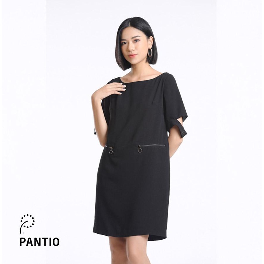 FDC52453 - Đầm công sở túi khoá hai bên - PANTIO