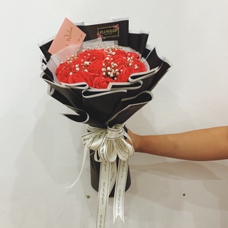 Bó hoa sáp hồng đỏ