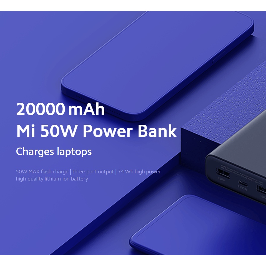 Pin Sạc Dự Phòng Xiaomi Redmi Power Bank 20000 mAh 50W - Hàng Chính hãng - Bảo hành 12 tháng