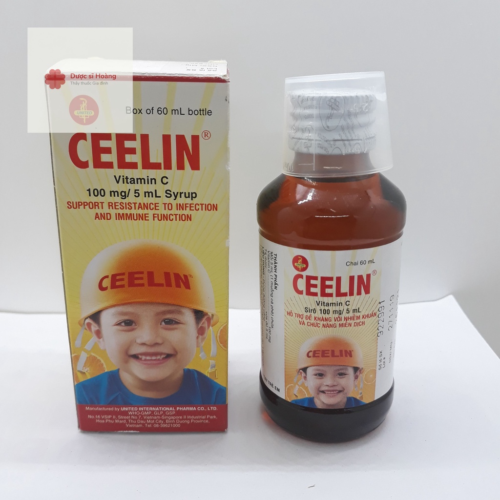 Ceelin Siro Vitamin C tăng sức đề kháng với nhiễm khuẩn
