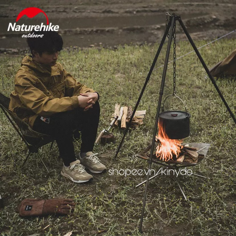 BẾP NƯỚNG CỦI THAN GẤP GỌN BỀN DỄ SỬ DỤNG CHỊU LỰC TỐT DÃ NGOẠI DU LỊCH CẮM TRẠI NATUREHIKE NH20SK001