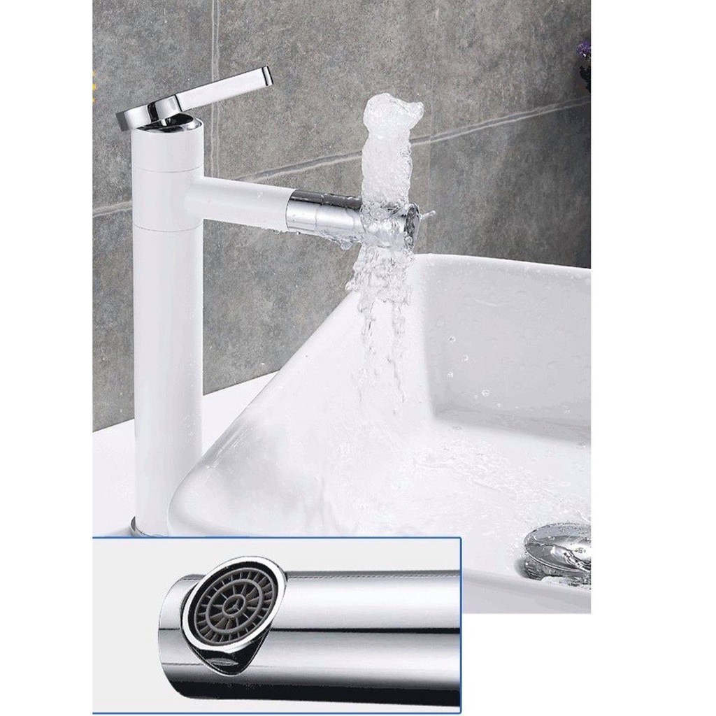 ***HÀNG CHÍNH HÃNG***VÒI LAVABO NÓNG LẠNH 30CM xoay 360 cao cấp không han ,gỉ + 2 DÂY CẤP PHỤ KIỆN BẢO HÀNH 10 NĂM