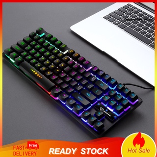 Bàn phím cơ gk-10 có đèn nền 87 phím cho laptop / pc kiểu dáng nhỏ gọn
