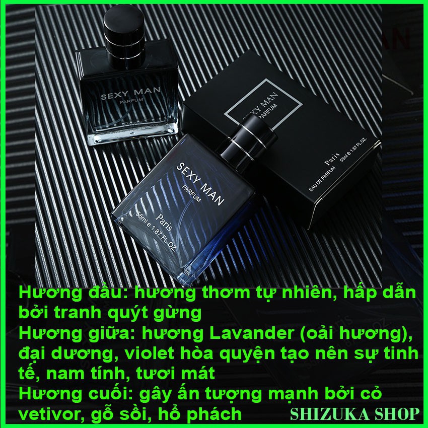 [Hương Cuốn Hút] Nước Hoa Nam SexyMan, Nước Hoa Mini Đẳng Cấp Thơm Lâu Bền Mùi .