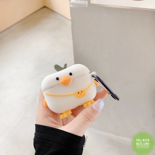 [Hàng Mới Về] Case Vỏ Bao Airpods Đựng Tai Nghe Airpod 1 2 Pro 3 Vịt Koduck Pokemon tặng kèm móc tay Cover i11, i12...