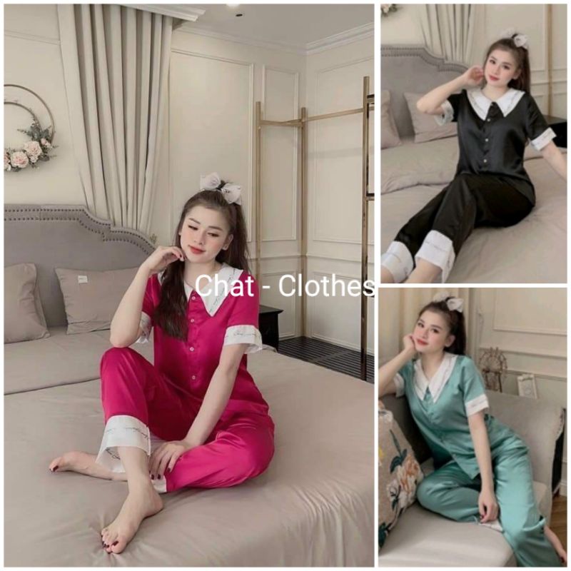 BỘ LỤA BÈO MỚI pyjama lụa siêu xinh ảnh thật trải sàn và video