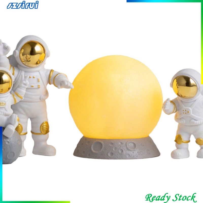 Bộ 4 Tượng Phi Hành Gia Dễ Thương Dùng Trang Trí Bàn Làm Việc