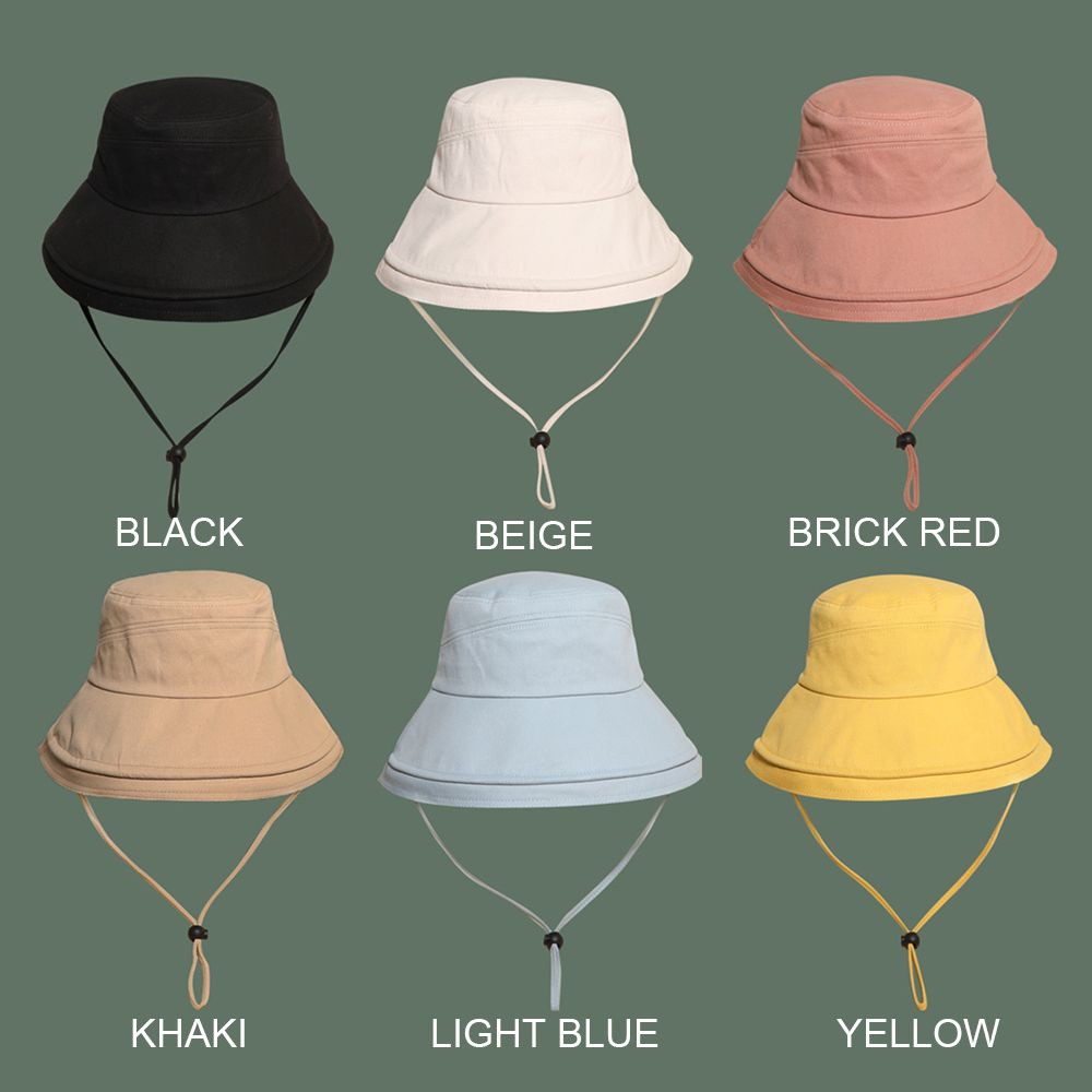 Mũ Vành Tròn Màu Trơn Phong Cách Hip Hop Thời Trang Mùa Hè