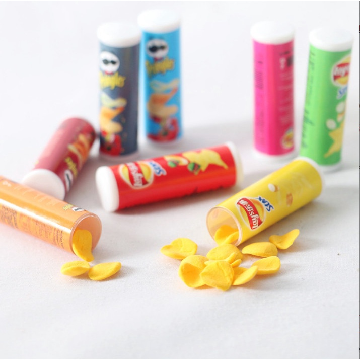 Mô hình decor hộp bánh snack các loại trang trí nhà búp bê