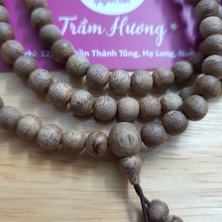 Vòng trầm tốc bông tràng 108 hạt size 6mm