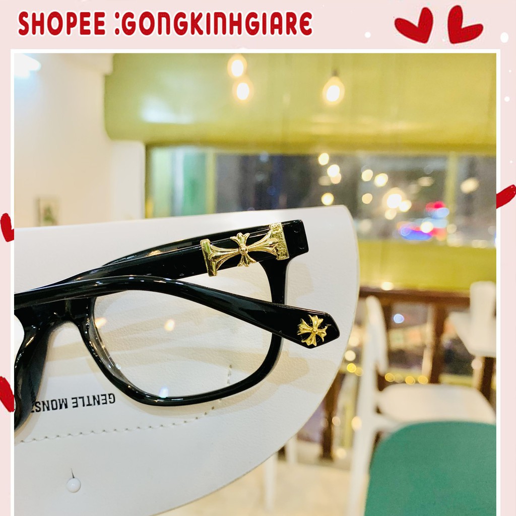 Gọng kính vuông nhựa bản dày nam nữ Emilie eyewear phụ kiện thời trang 2273