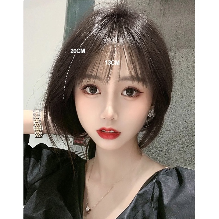 Kẹp mái Muzini tóc mái trùm đầu 3d sợi tơ cap cấp TG23