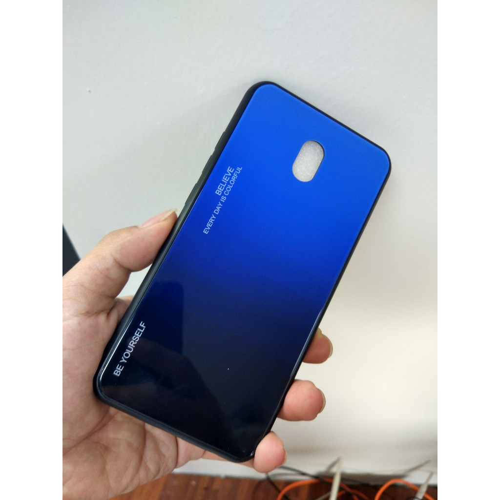 Ốp lưng mặt kính cầu vồng cho Redmi 8 / 8A