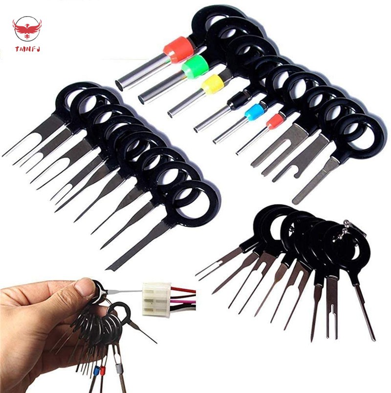 TMNFJ 26Pcs Car Terminal Removal Tool Kit Terminal Ejector Kit Wire Connector Pin Release Extractor Puller