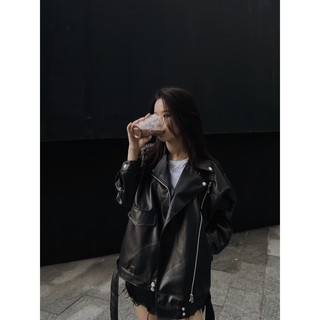 Áo khoác da có đai JB96 1994closet