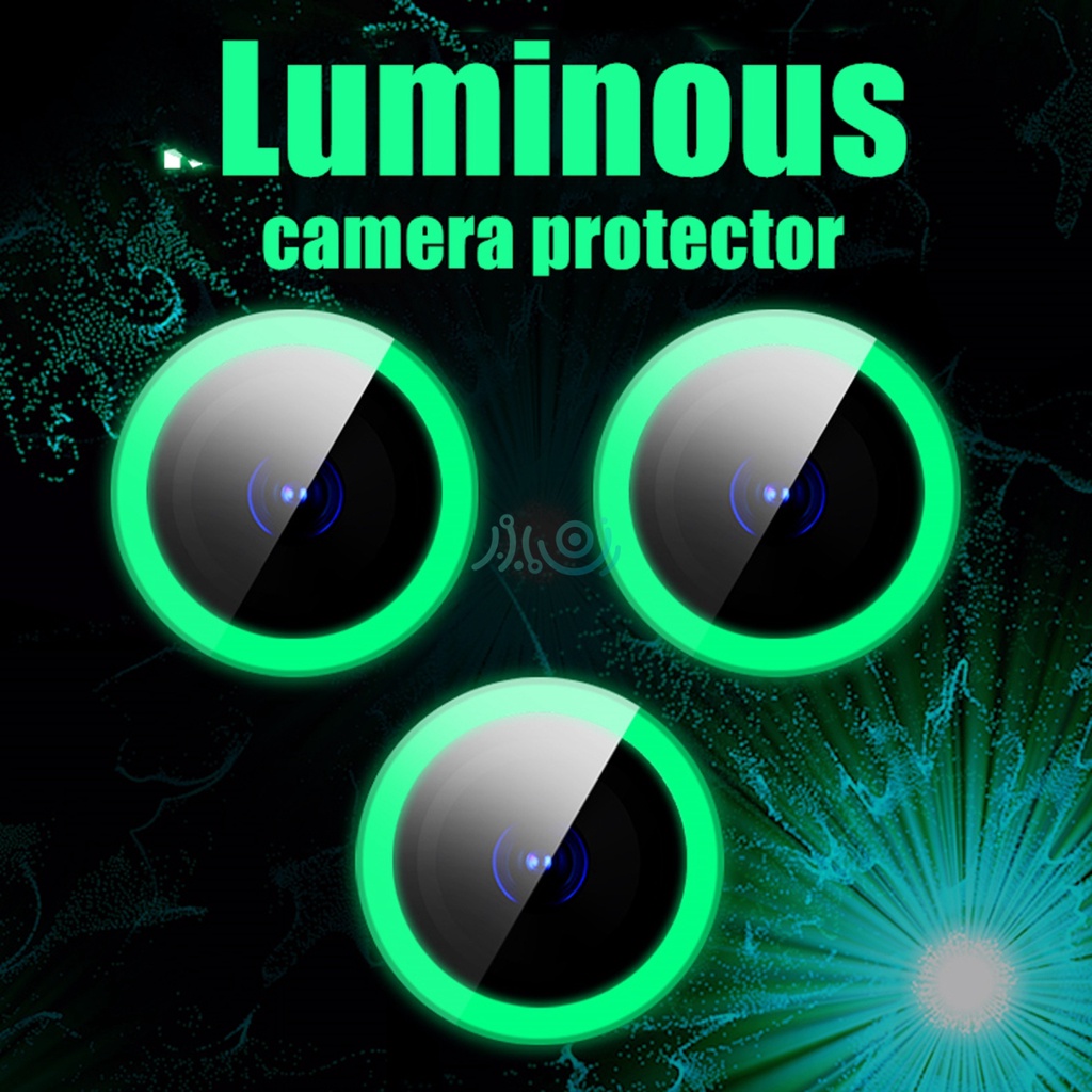 Ốp Điện Thoại Mặt Kính Cường Lực Dạ Quang Bảo Vệ Camera Cho Iphone 12 Pro Max 11 Pro Max 12mini 11 / 12pro