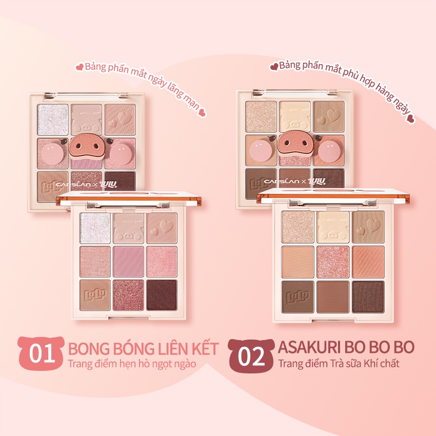 Carslan Makeupset Lip Gloss 1.7g+Lip Gloss 1.7g+Eyeshadow 10g | BigBuy360 - bigbuy360.vn