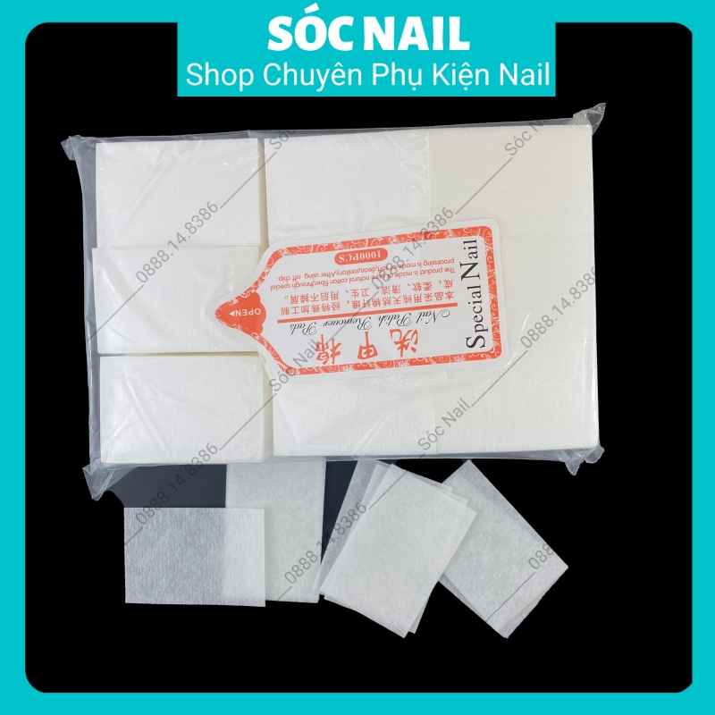 Giấy Lau Gel Nail Loại Cứng Không Xù Lông Gói 1000 Miếng