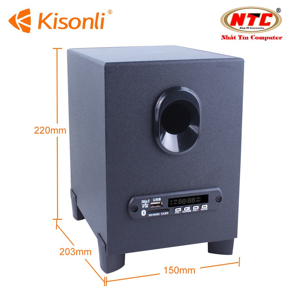 Loa vi tính 2.1 kiêm Bluetooth Kisonli TM-6000U hỗ trợ nghe USB/Thẻ nhớ-