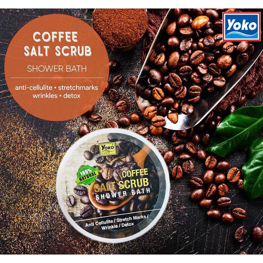 Muối Tắm Spa Cà Phê Yoko Gold Coffee Salt Scrub Shower Bath 240g