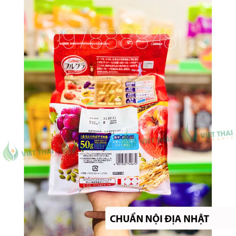 Ngũ cốc Calbee  Ngũ cốc Calbee Nhật Bản hoa quả , trái cây dùng ăn sáng - ăn kiêng giảm cân ( 800G )