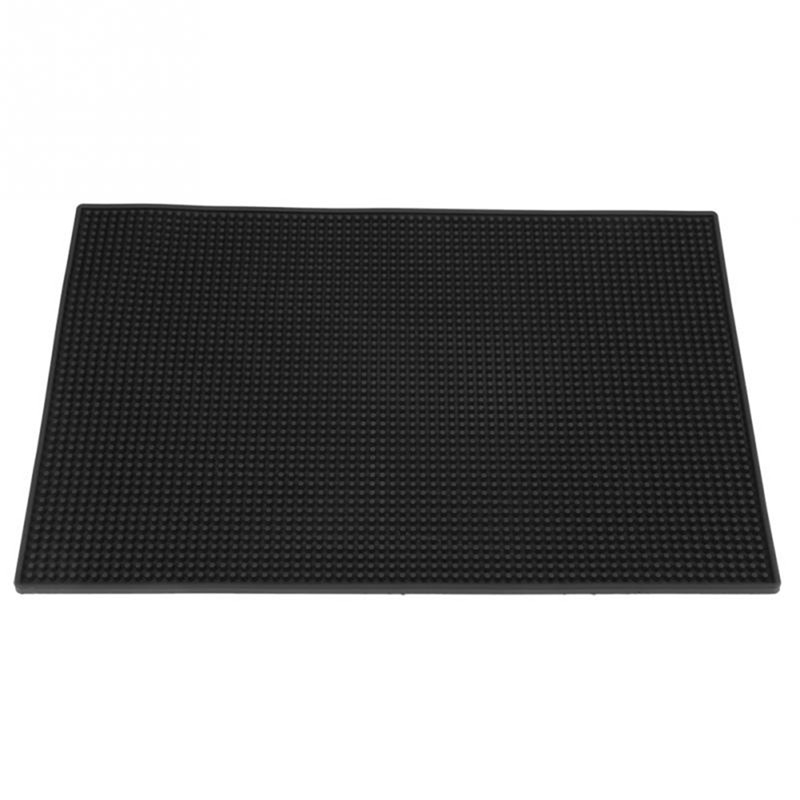 2Pcs Rubber Service Bar Mat Heavy Duty Home Bar and Rubber Drip Mats Cocktail Bartender Tea Cup Mug Set Waterproof Kitchen Placemat - Large & Small