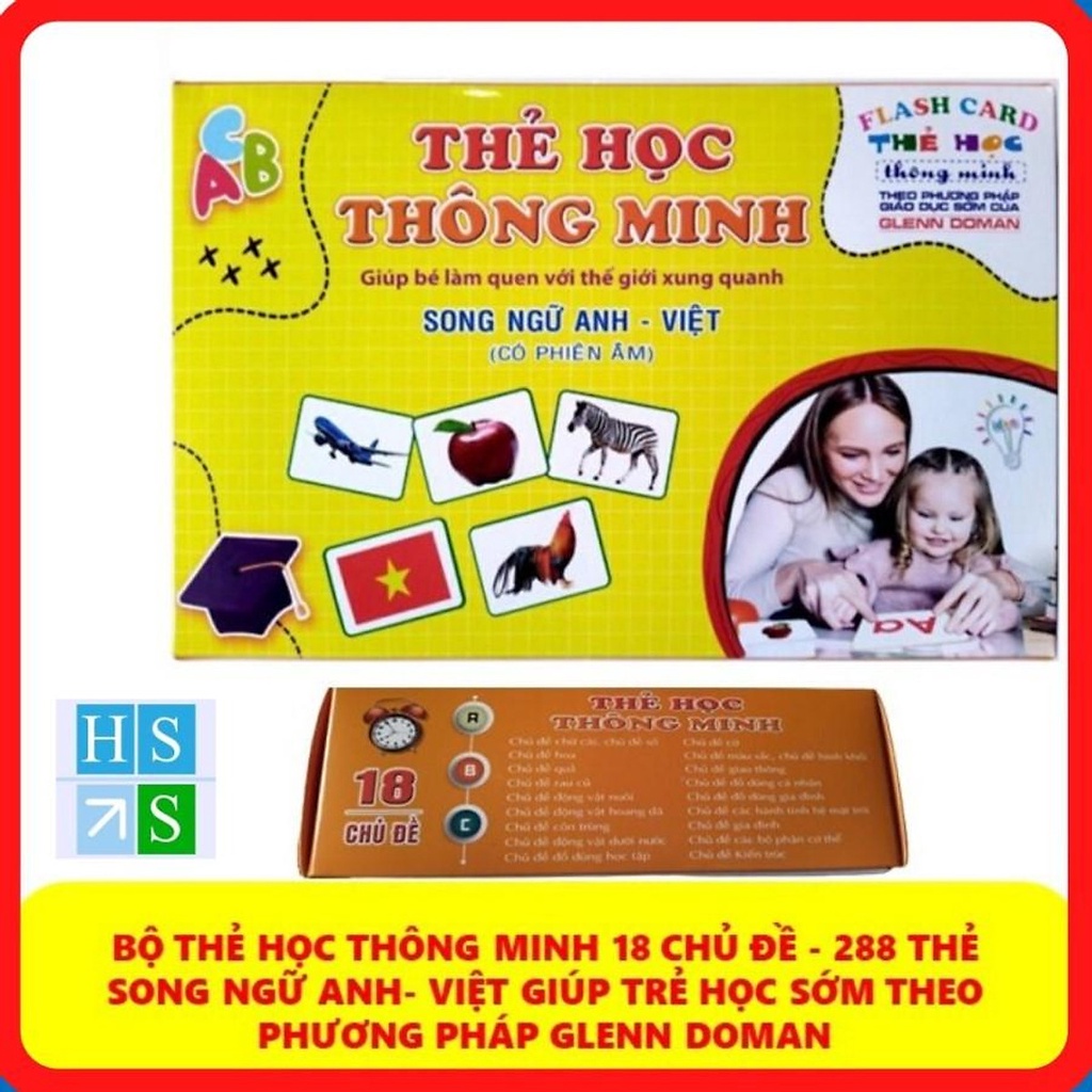 Thẻ Học Thông Minh Chủ Đề Bảng Chữ Cái Và Số Song Ngữ Anh Việt Theo Phương Pháp Giáo Dục Sớm Của Glenn Doman