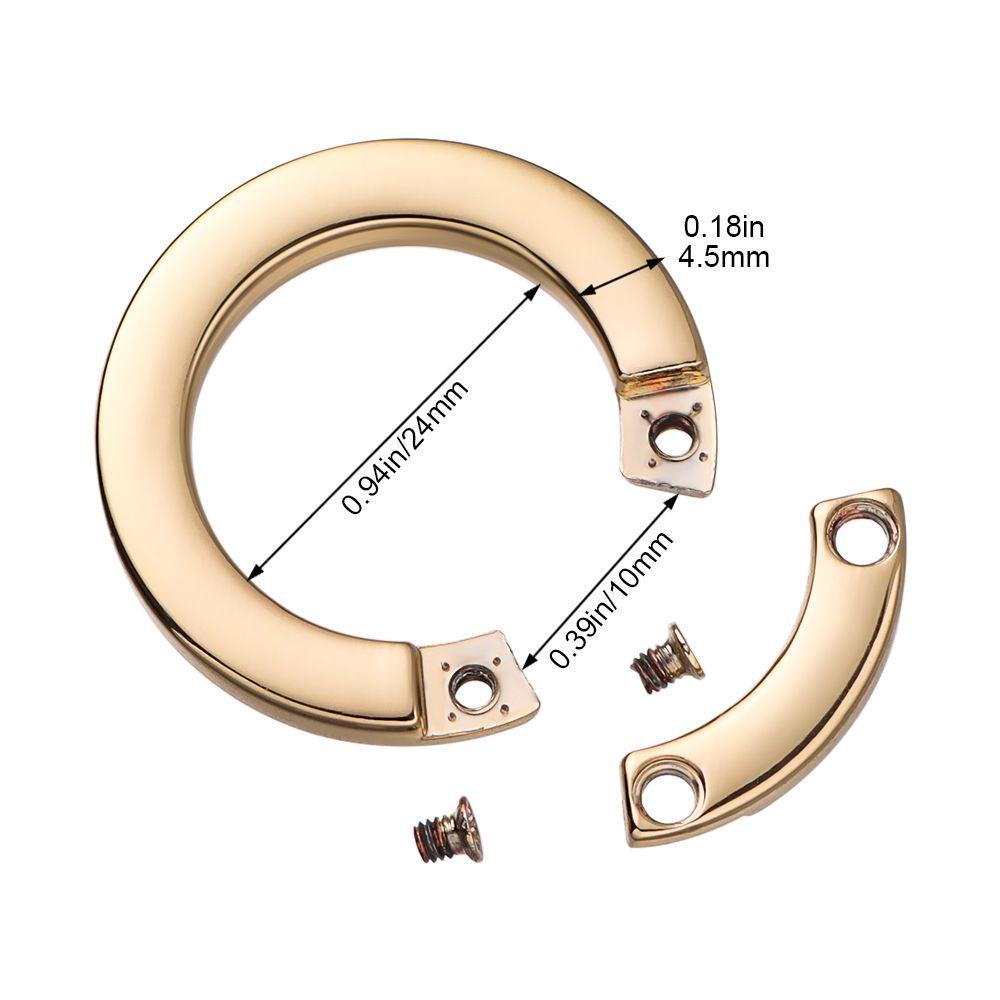 Set 1 / 2 Móc Khóa Túi Xách Hình Chữ O Bằng Hợp Kim Kẽm Chất Lượng Cao