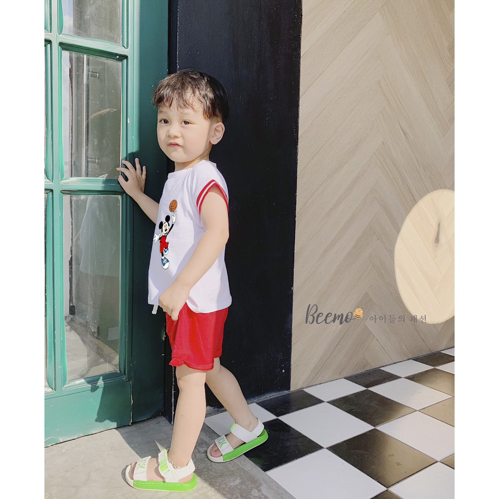 Set bộ Mickey cho bé trai Beemo - Chất liệu cotton mềm mại, kiểu dáng thể thao khỏe khoắn, theo bé vận động cả ngày B055