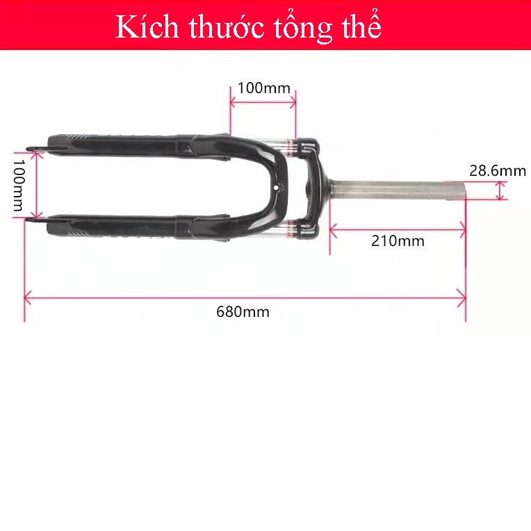 Càng giảm sóc xe đạp địa hình cao cấp 26inch