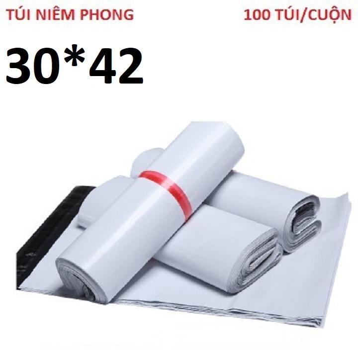 Bịch 100 Túi niêm phong đóng gói hàng nhiều màu kích thước 30*42 [giảm giá 10% từ 5 bịch]