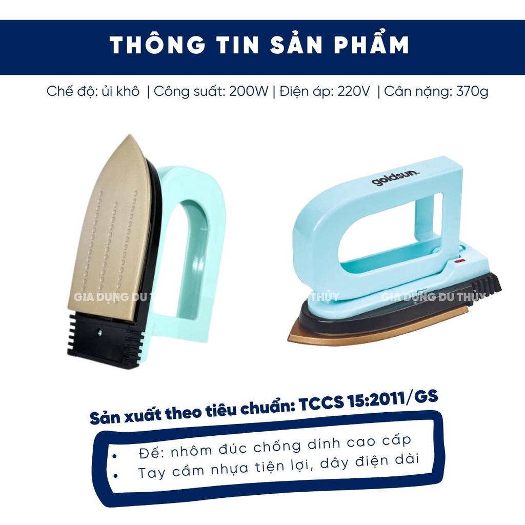 Bàn ủi du lịch, bàn ủi mini gấp gọn siêu nhỏ thuận tiện mang đi làm, du lịch, công tác của gia dụng du thủy