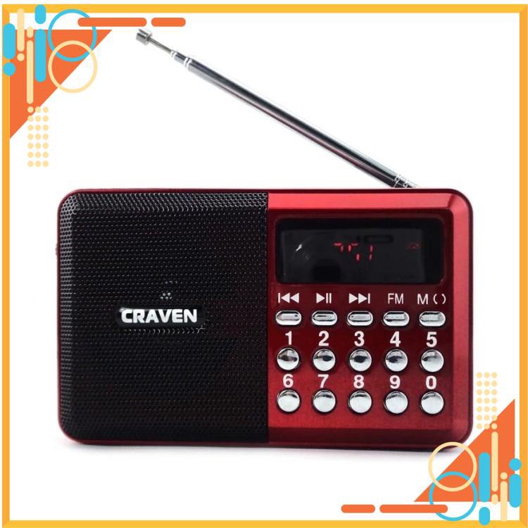 🎯XẢ LỖ🎯 Loa Đài FM Nghe Nhạc USB Thẻ Nhớ Craven Cr-16