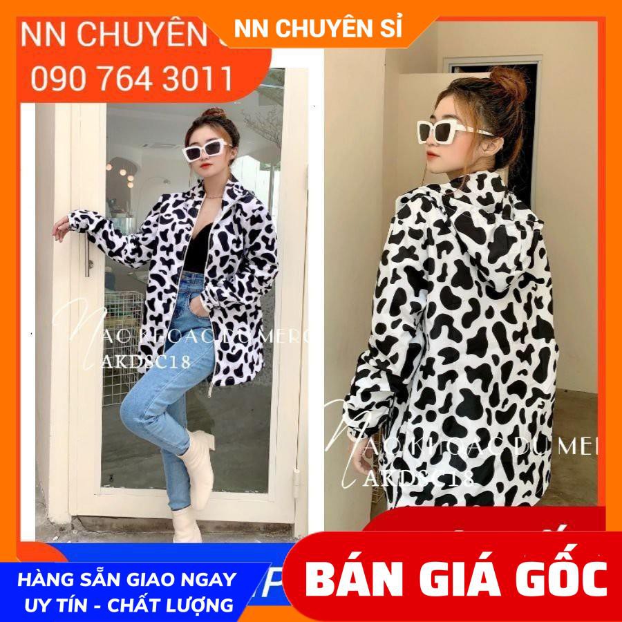 Áo khoác dù bò sữa chống nắng phom to có size cho nam và nữ chất dù mềm mịn 2 lớp  Áo khoác Unisex AKDSC